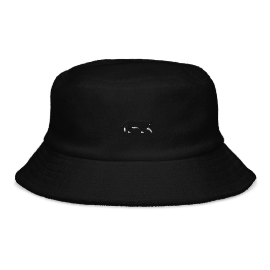 black cat | terry cloth bucket