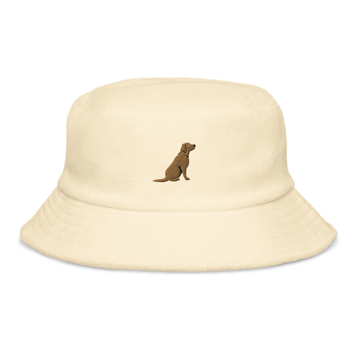 yellow lab | terry cloth bucket