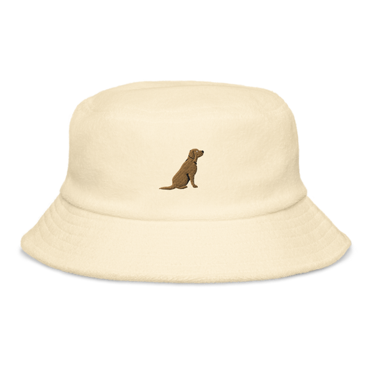 yellow lab | terry cloth bucket