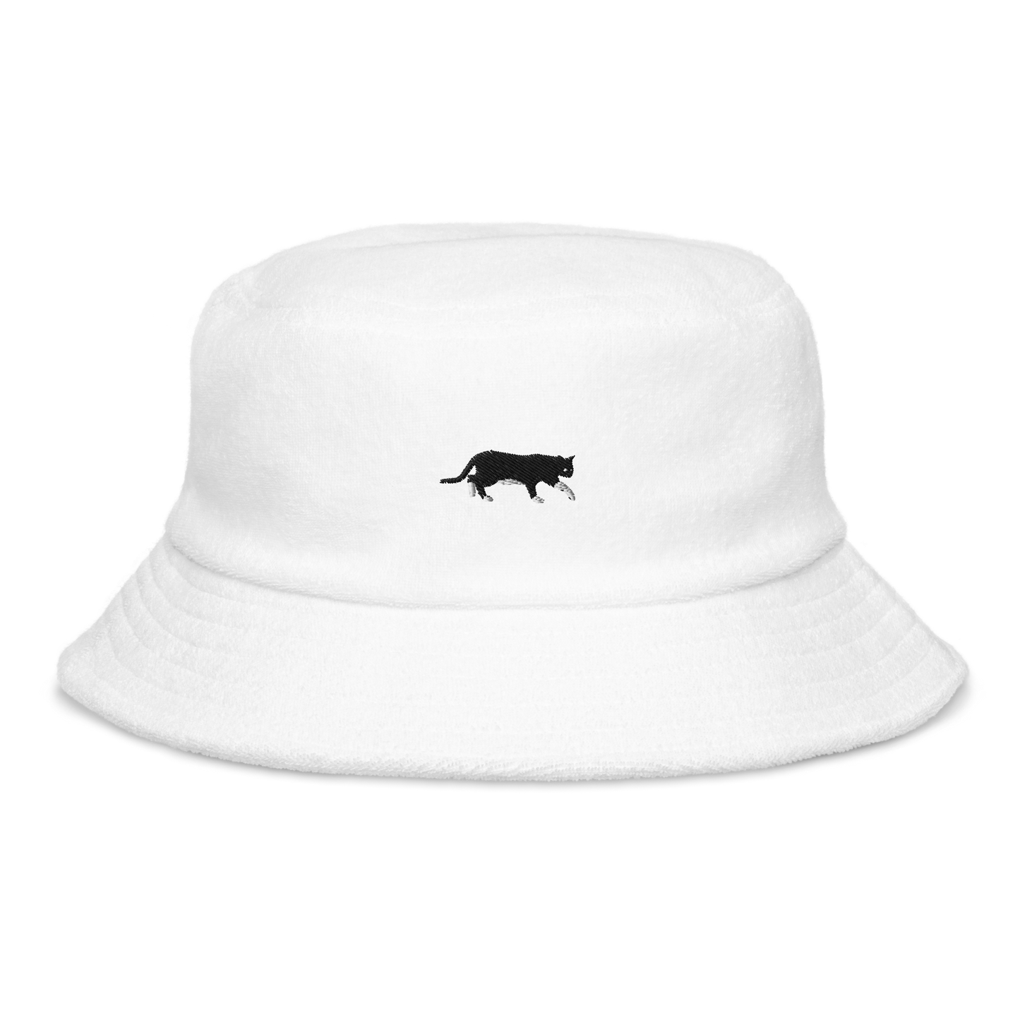 black cat | terry cloth bucket