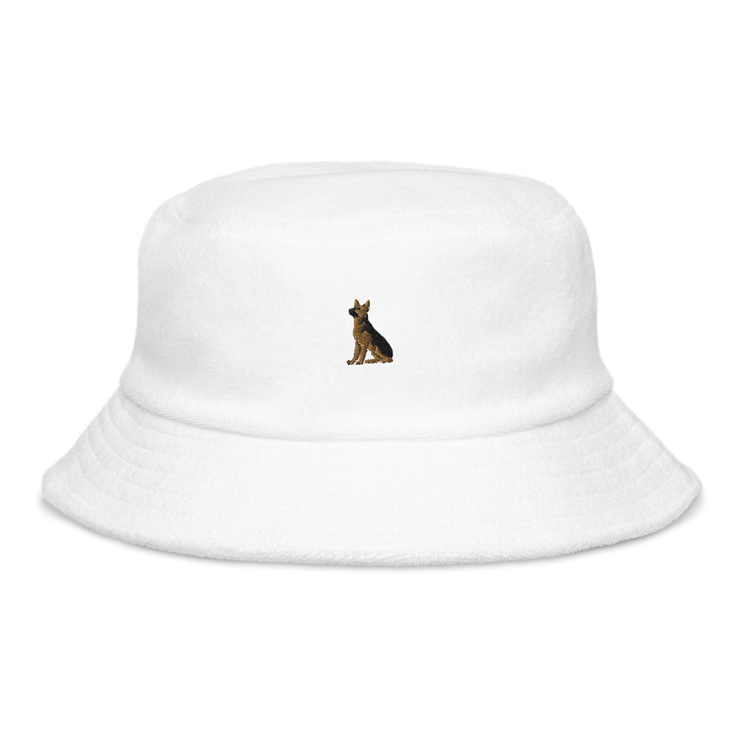 german shepherd | terry cloth bucket